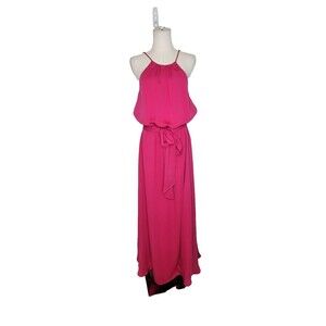 Halston Heritage Pink Gown Dress Size 6 Glam 70s Vibe